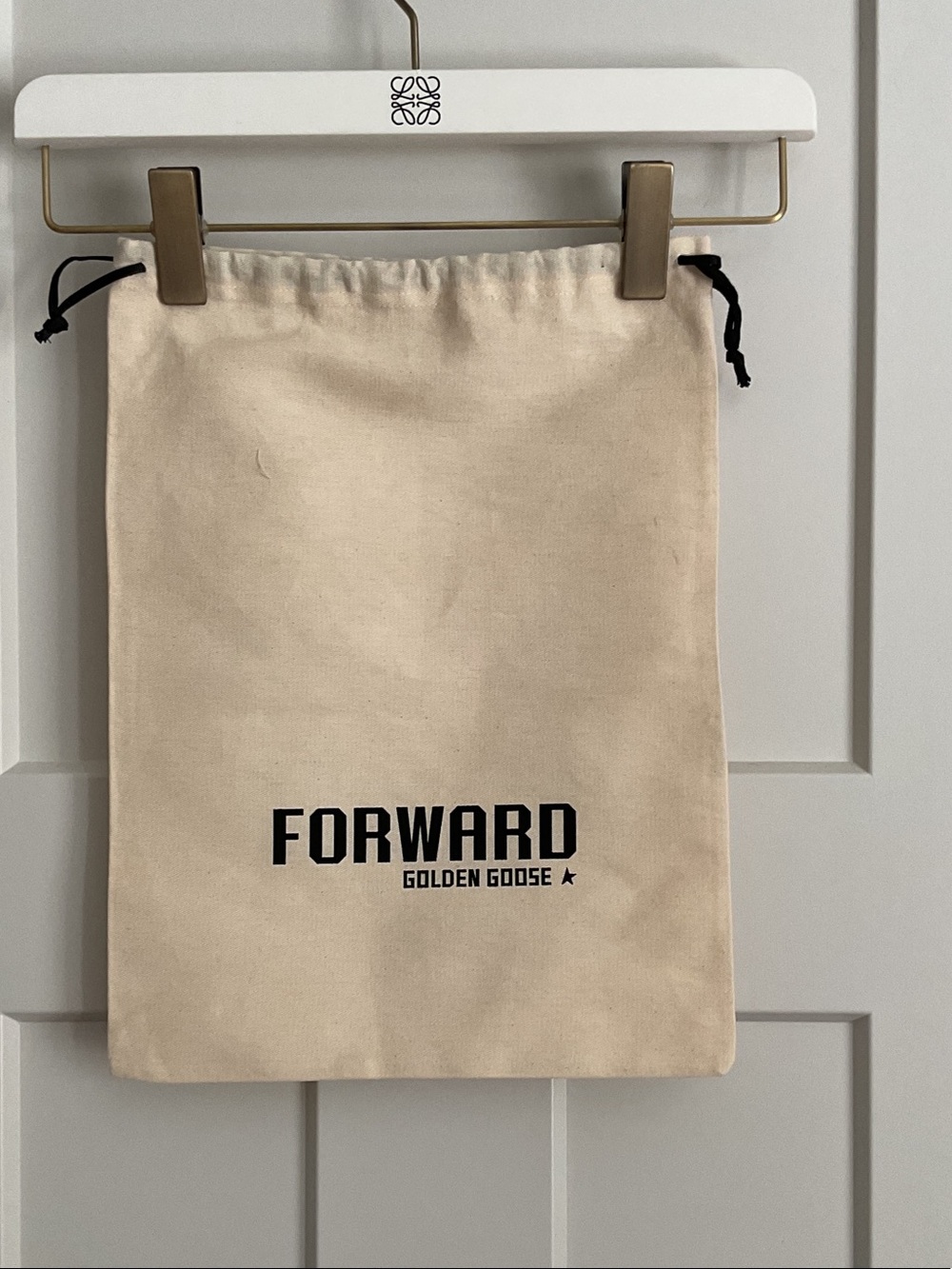 Authentic Golden Goose "Forward" Canvas Drawstring Shoe Dust Bag